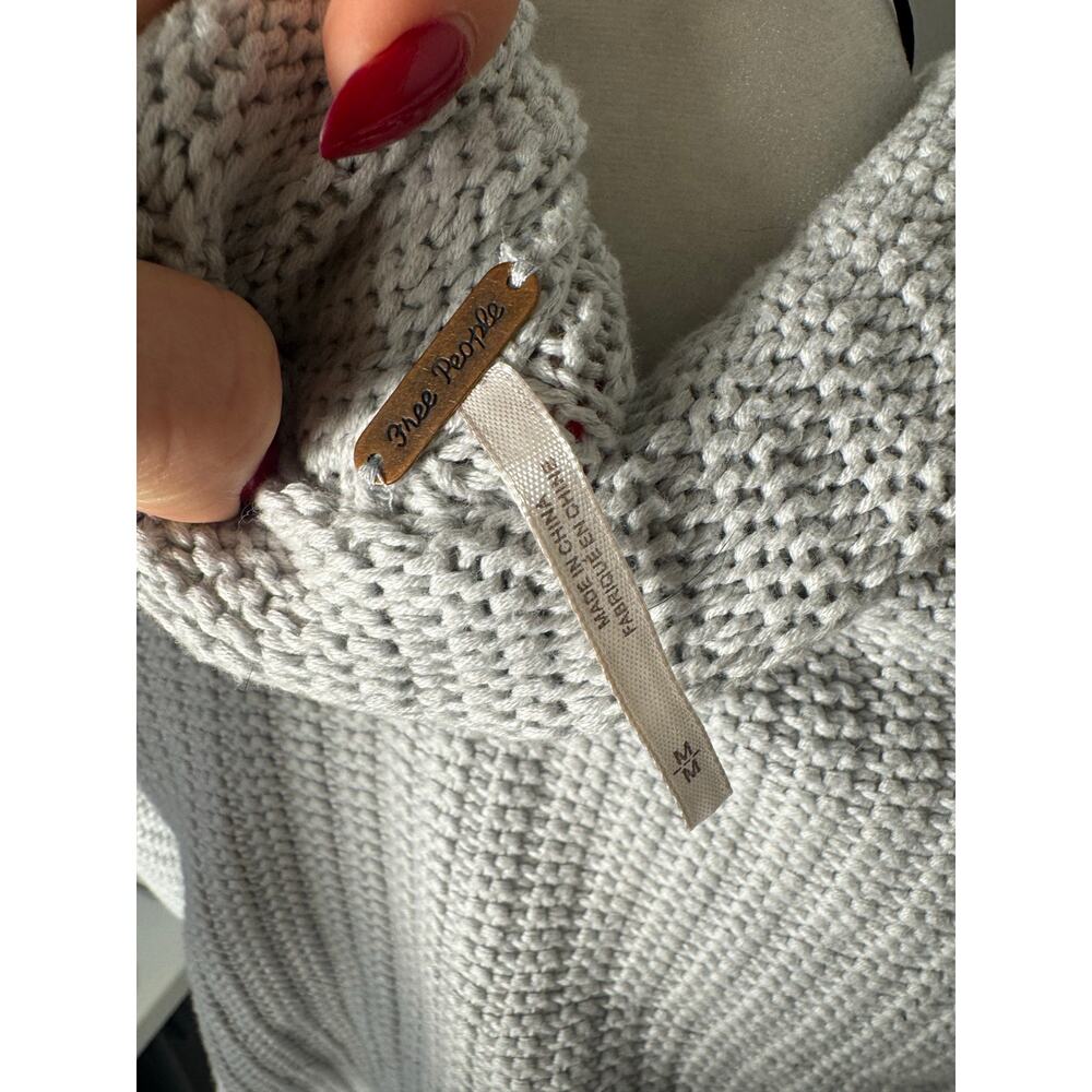 Free People Keep It Simple Cowl-Neck Sweater Medium - Picture 5 of 5
